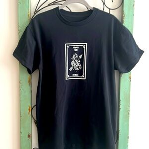 🦂🦂🦂HANDMADE TAROT TEE SIZE MEDIUM “DEATH CARD” 🦂🦂🦂